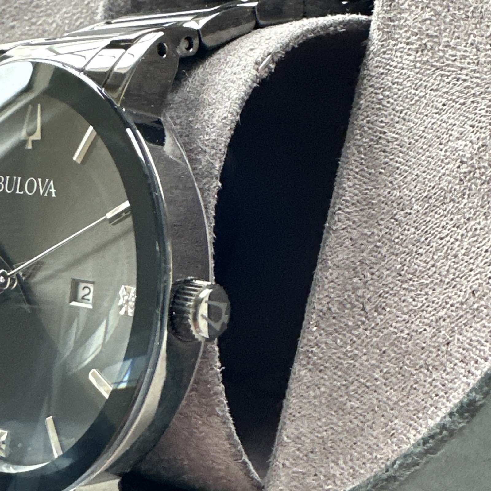 Bulova Millennia Men’s Quartz Diamond Accent Calendar Watch 42mm 98D158