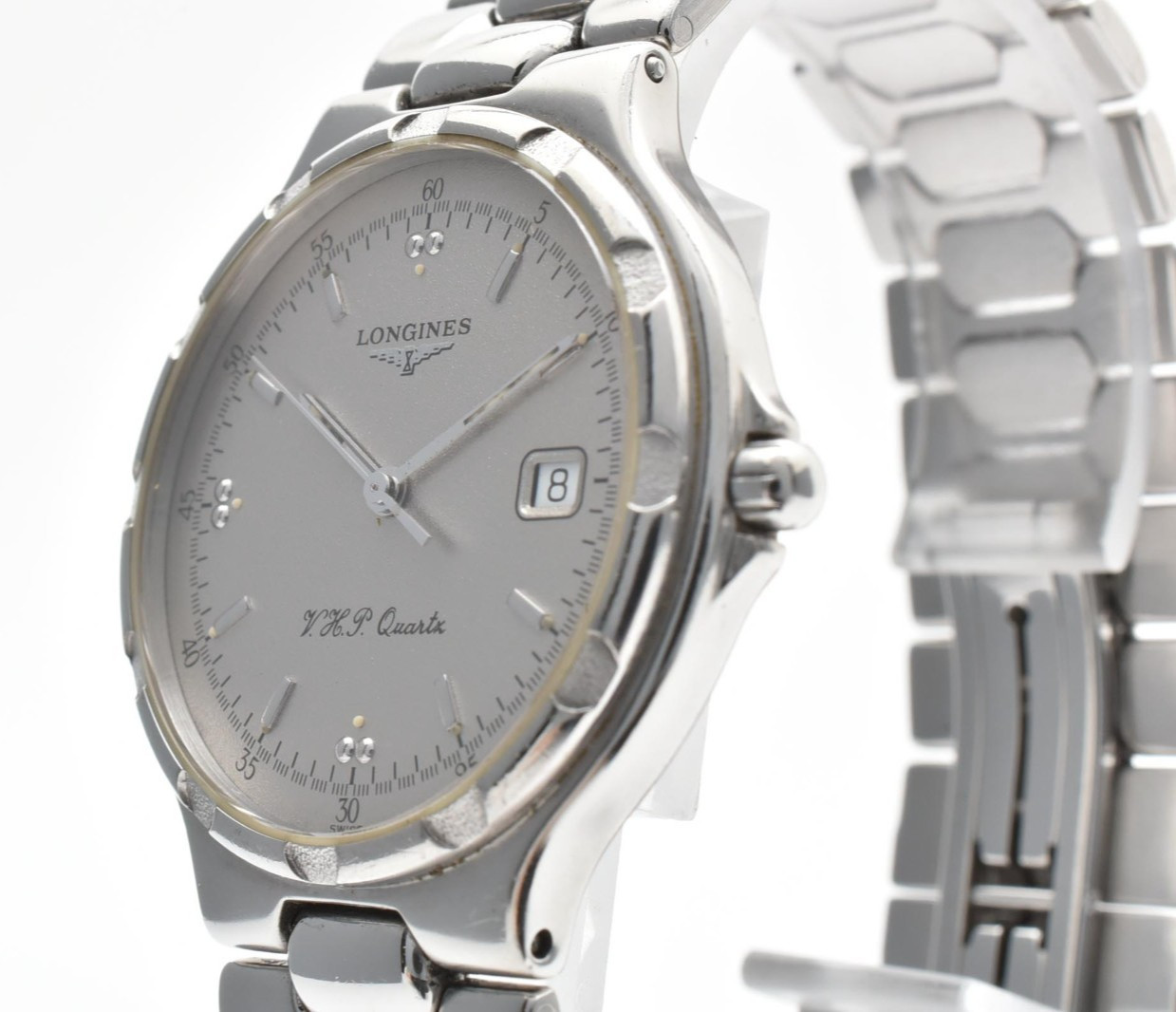 Near Mint New Battery LONGINES Conquest L1.613.4 V.H.P Qz Quartz Men’s Japan