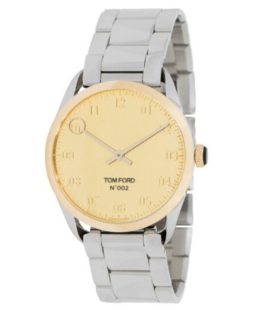 Tom Ford 002 TF0120197081 STE Gold Tone Dial Quartz Watch – Damaged Package