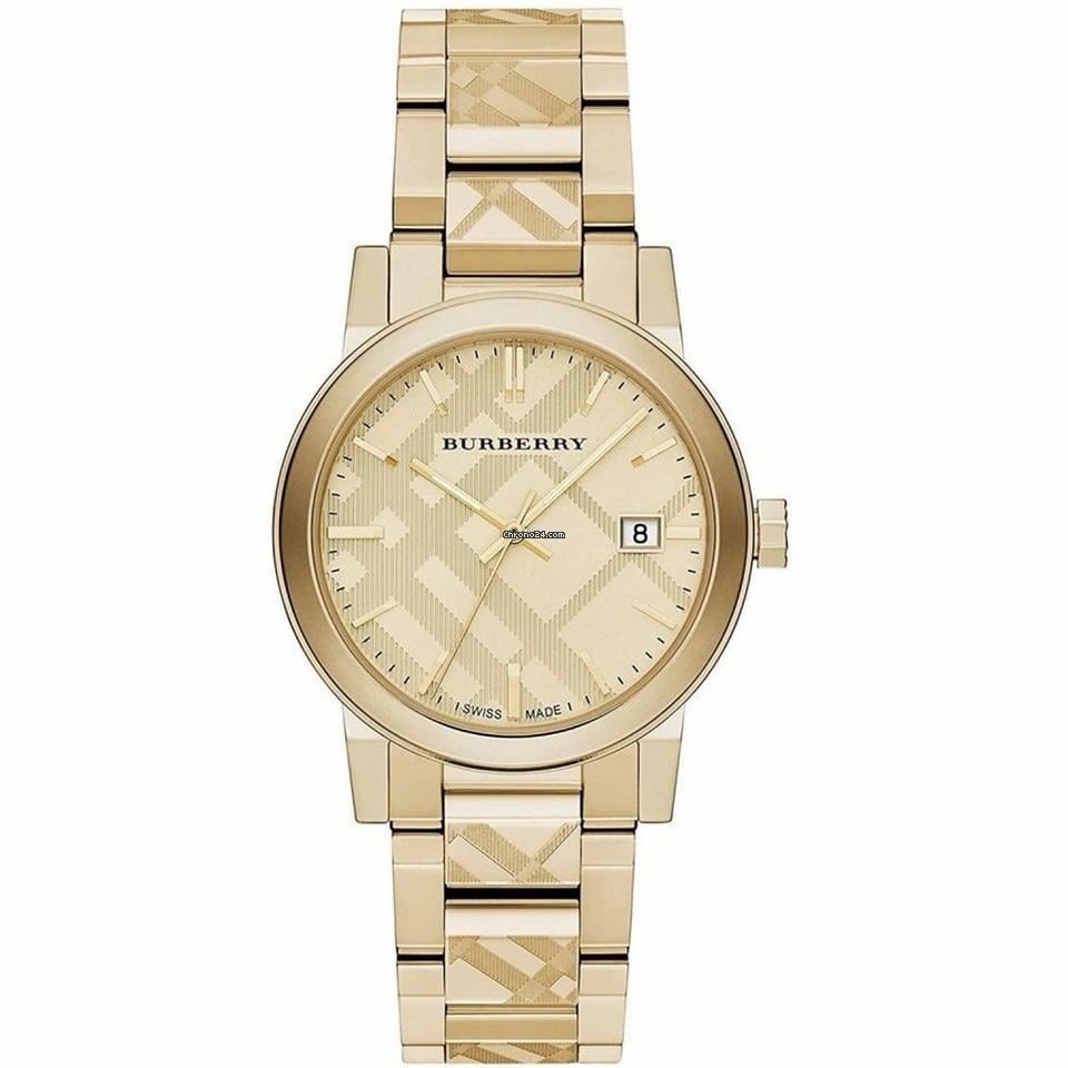 Burberry Unisex Watch The City Collection Gold Ion-Plated