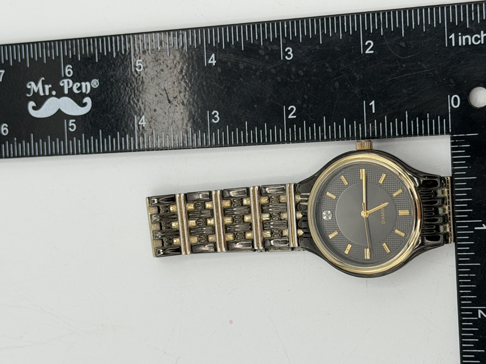 Vintage Allude Men’s Quartz Timepiece With Diamond Accent. Works Great READ DESC