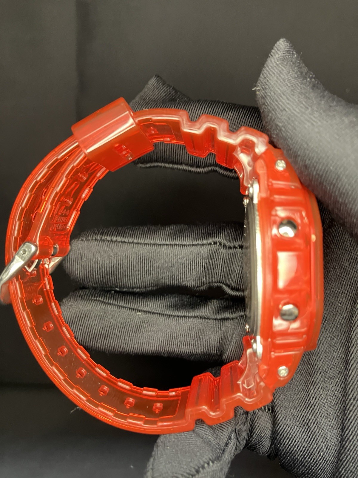 Custom G Shock Clear Red Dw5600
