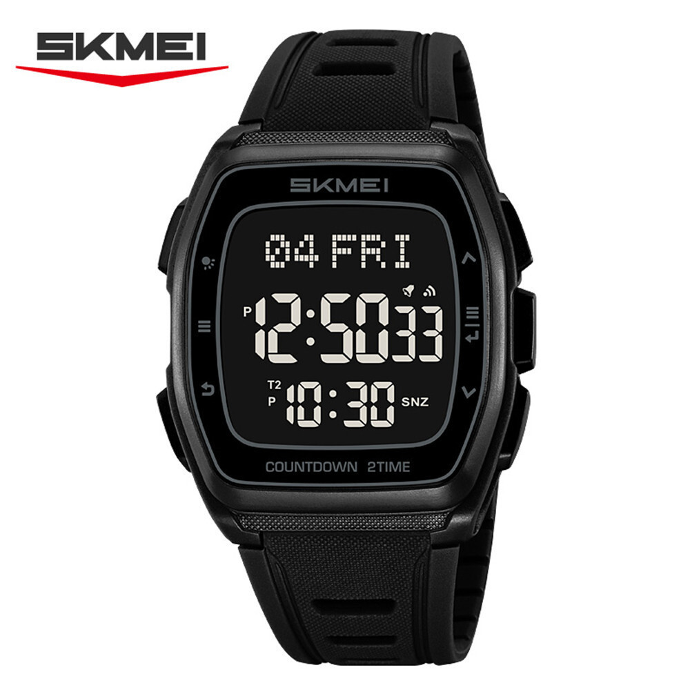 SKMEI Men Rectangle Watch Digital Electronic Wristwatch Students Boy Sport Watch