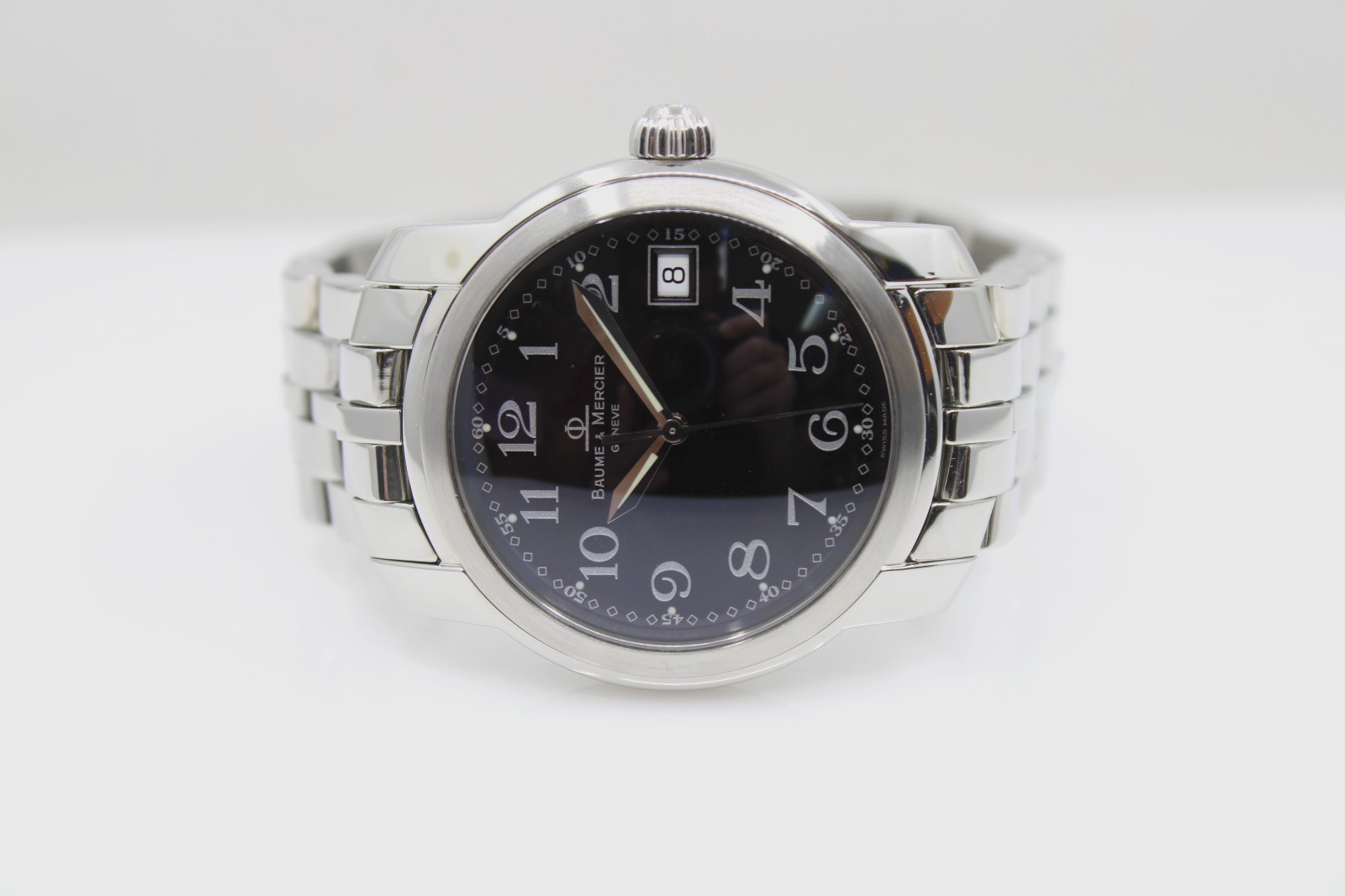 Baume & Mercier Capeland 37mm Black Date Dial Stainless Watch MV045214