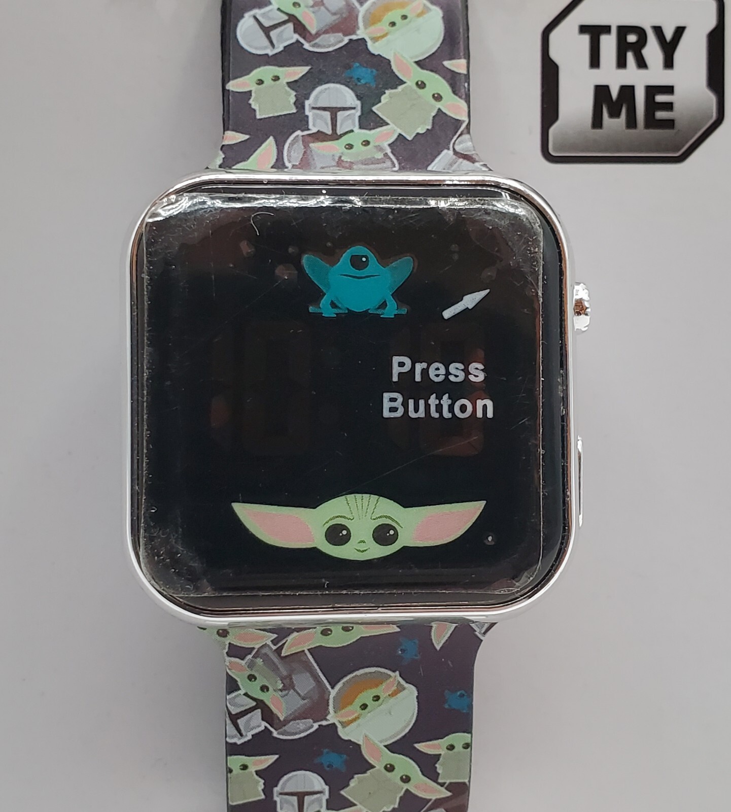 Star Wars LED Watch 1″ Square Face Mandalorian the Child Baby Yoda Disney NEW