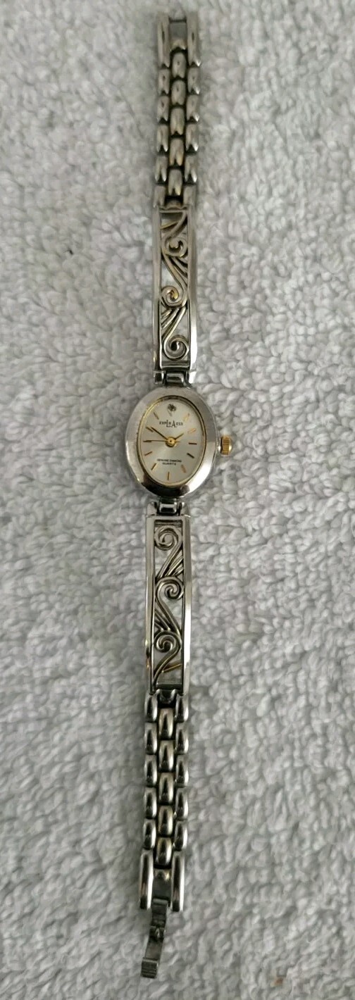 LA Express LAX1331 Genuine Diamond Quartz Analog Ladies Watch Sz. 6 1/2″
