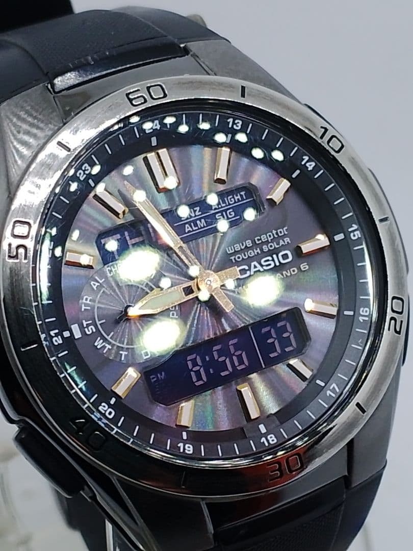 Super Hot Deal (Excellent ) Radio-Controlled Tough Solar WVA-M650 N From Japan