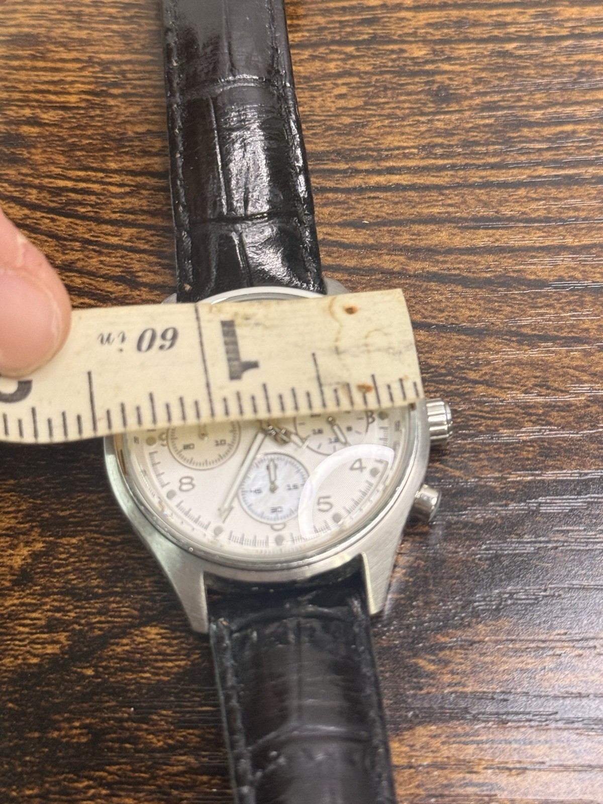 Fossil CH2823 Chronograph Men’s Watch White Dial Black Leather 38mm Working
