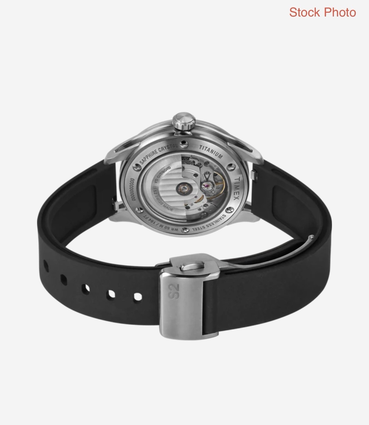 Timex Giorgio Galli S2 Automatic 38mm Titanium Black Dial Rubber Strap 50m