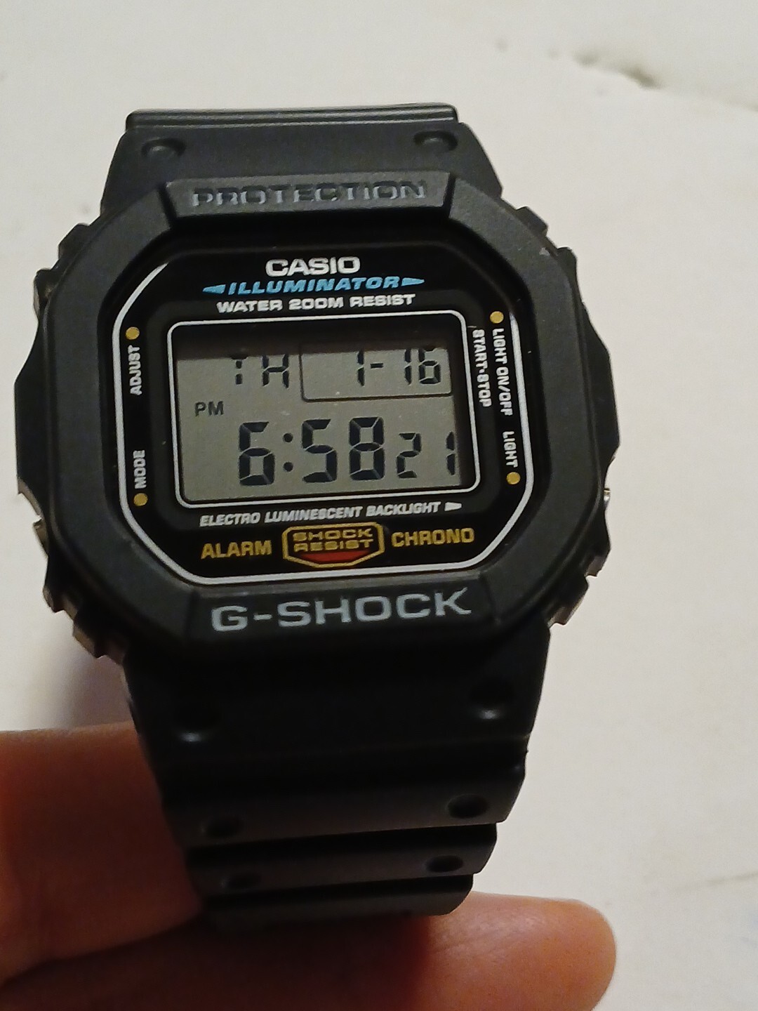 Black Casio G-Shock Watch Digita Resin Band( 5291) DW-5600E-1V