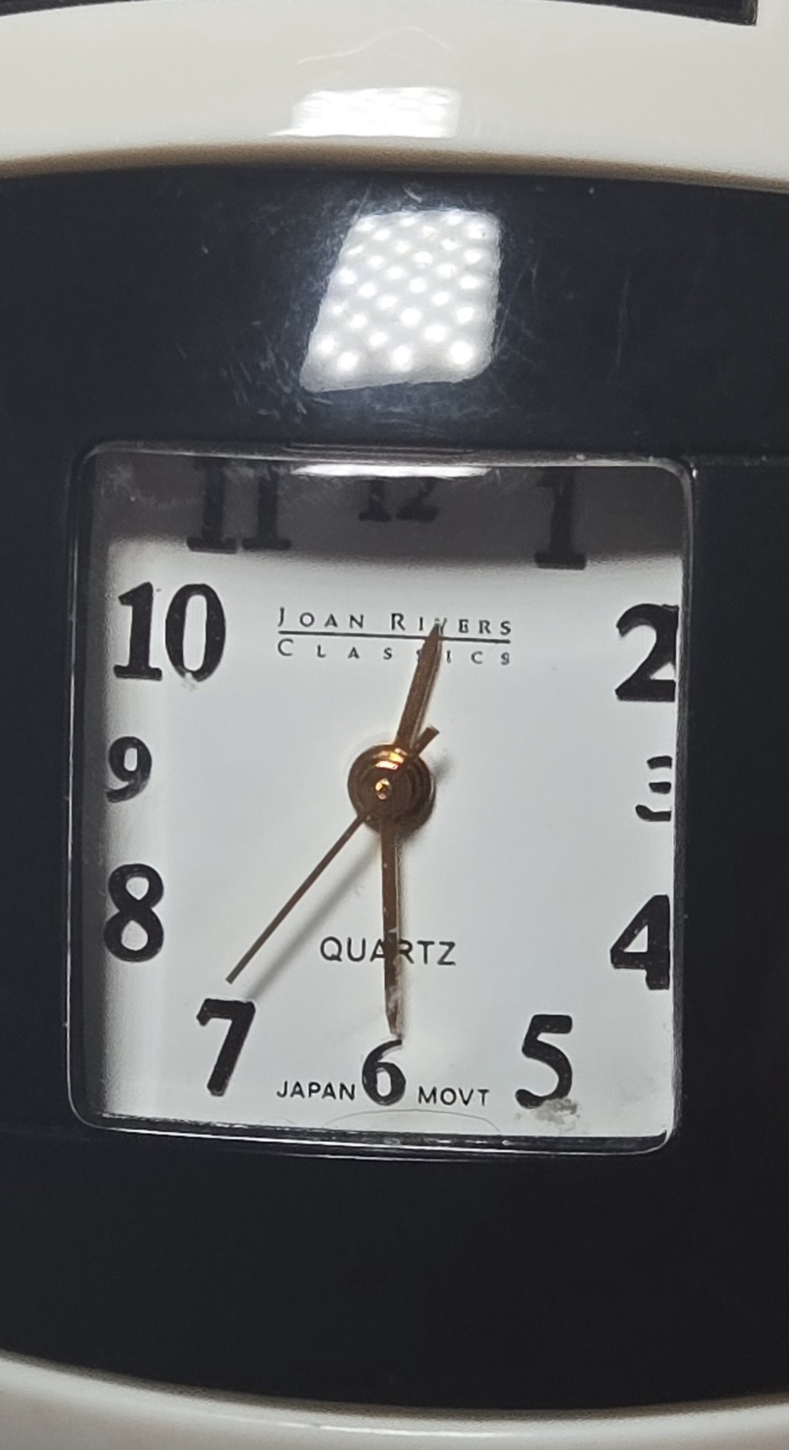 Joan Rivers Classics Stretch Watch Black White Chunky Quartz