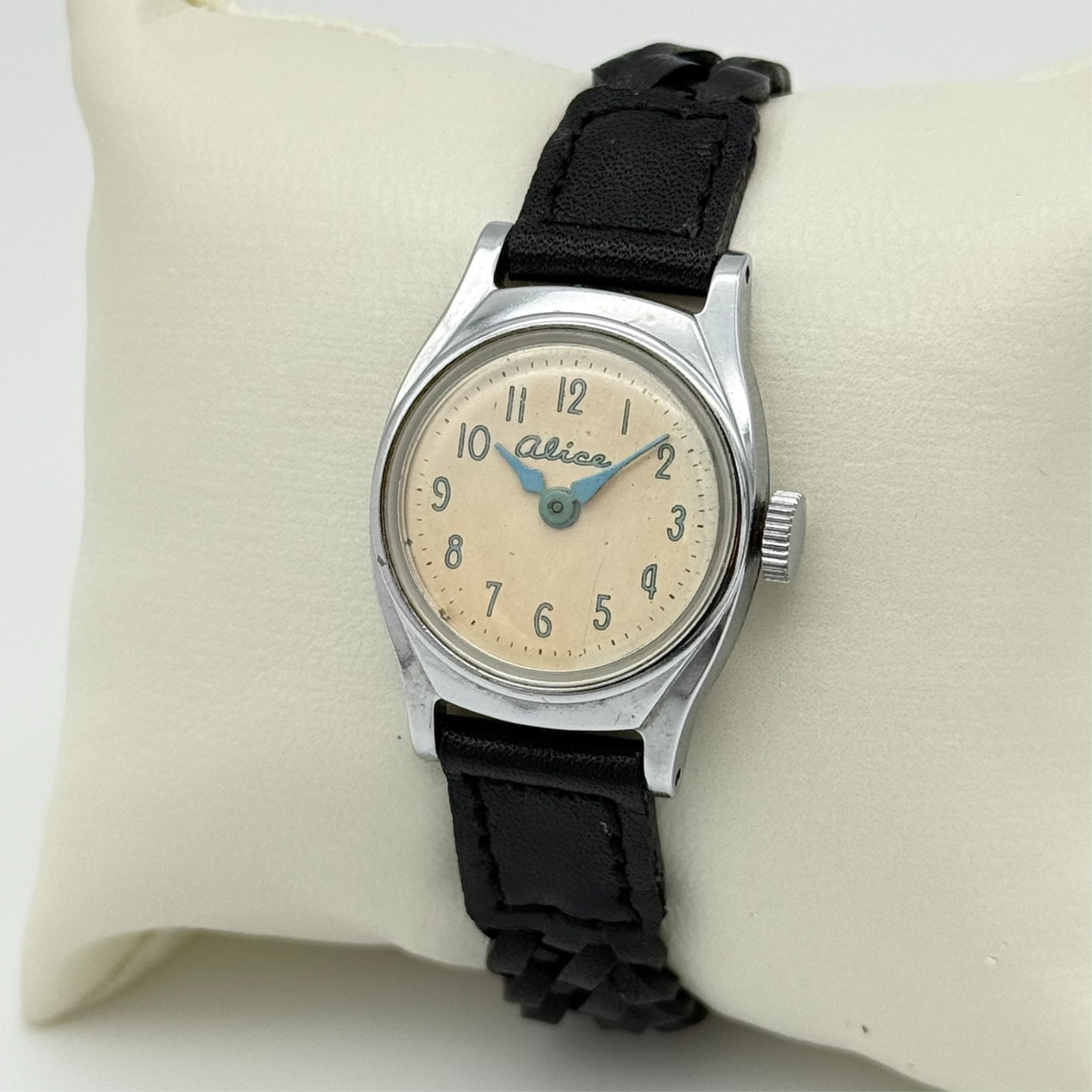 Vintage 1950s Girl’s US Time/Timex ALICE Silver Tone Mechanical Watch FOR PARTS