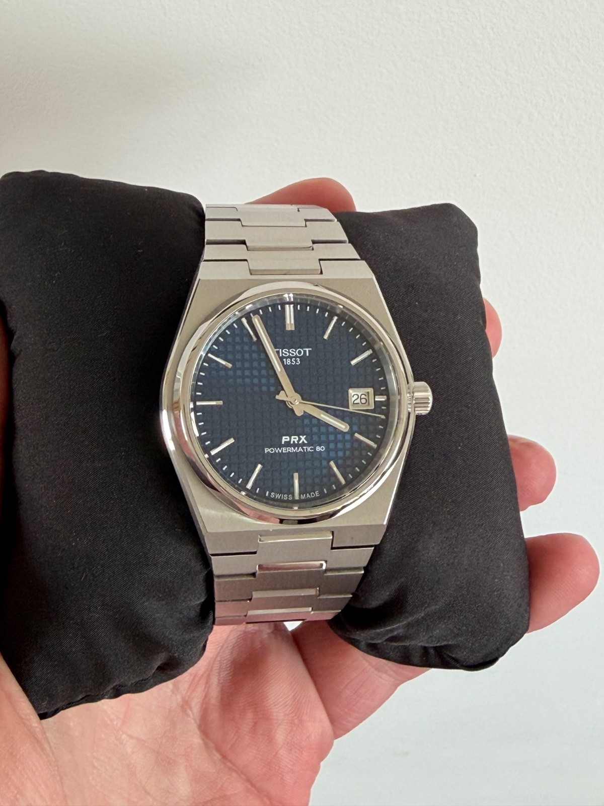 Tissot PRX Titanium 38mm, blue dial, powermatic 80 automatic