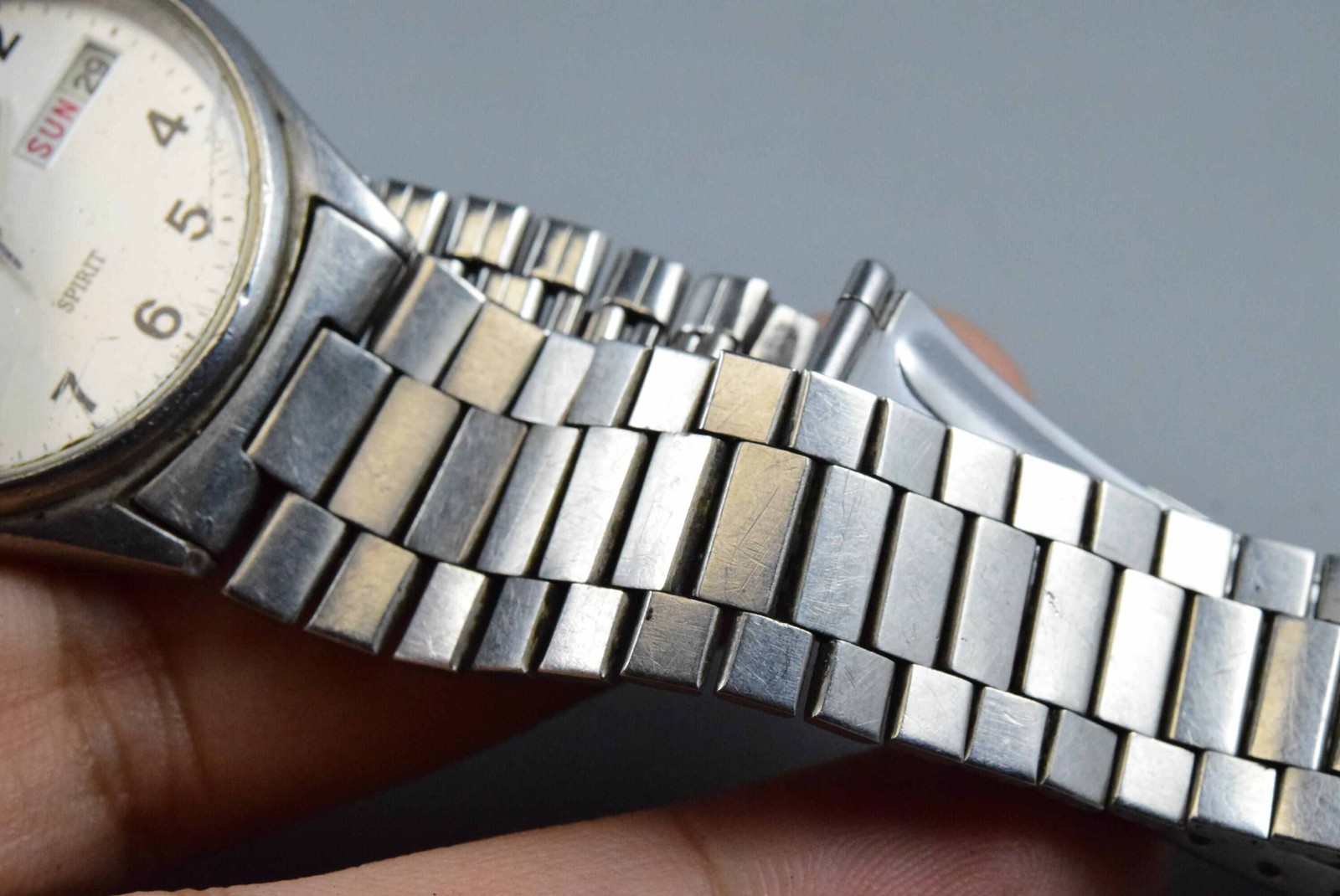 Vintage watch Seiko Spirit 7N43-7B60 Silver Men Quartz Round 35mm