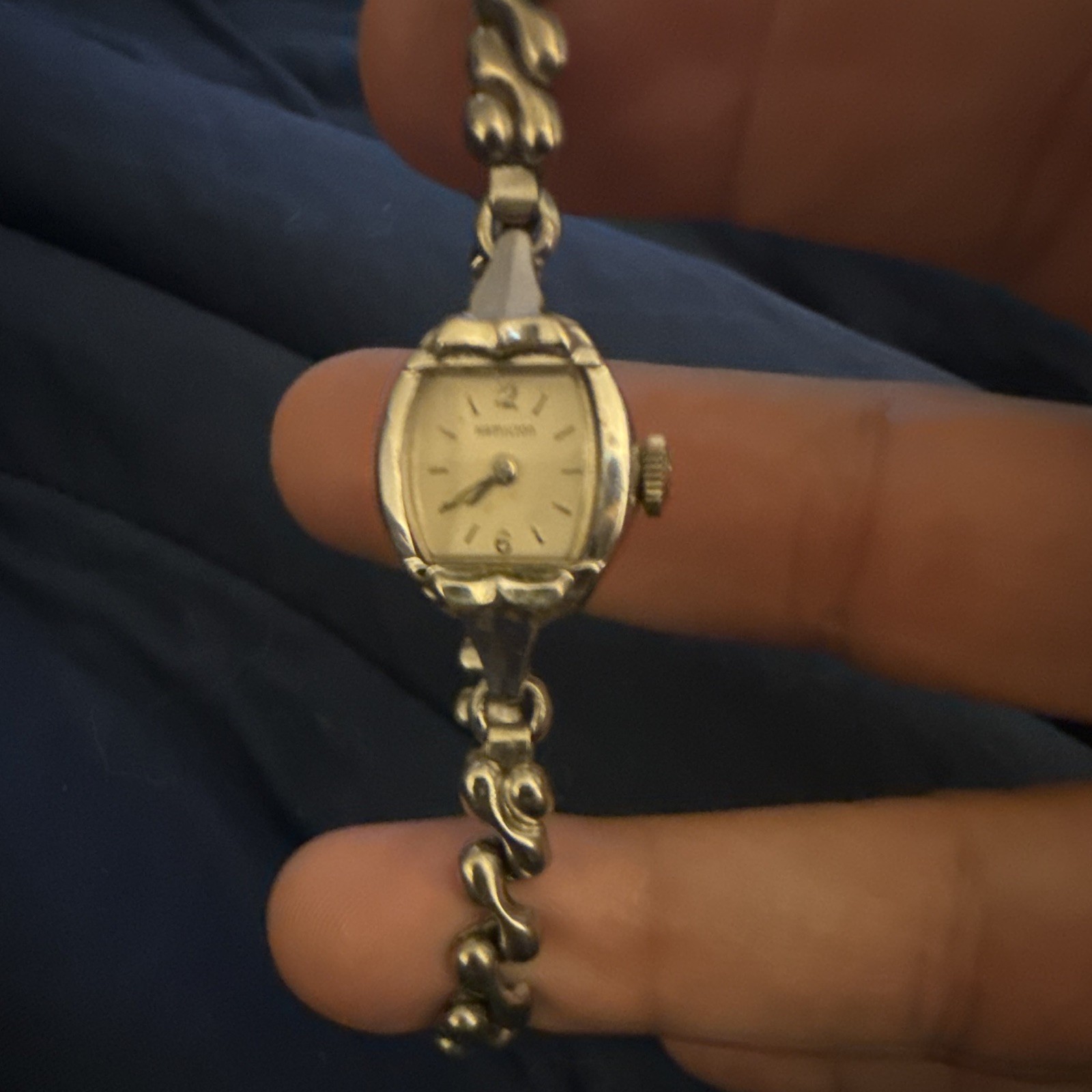 Hamilton Vintage Women’s Manual Mechanical Watch 17 Jewels White Dial Silver