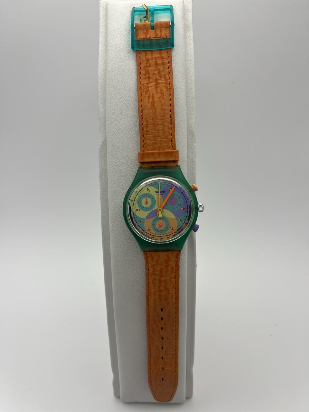 Swatch Watch S500 Green & Yellow Rainbow-Chrometer-SCL102