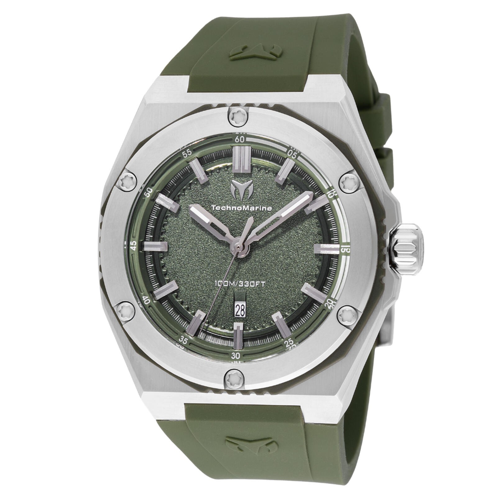 TechnoMarine Coral Legacy Sport Men’s Watch – 45mm, Olive Green (TM-416067)