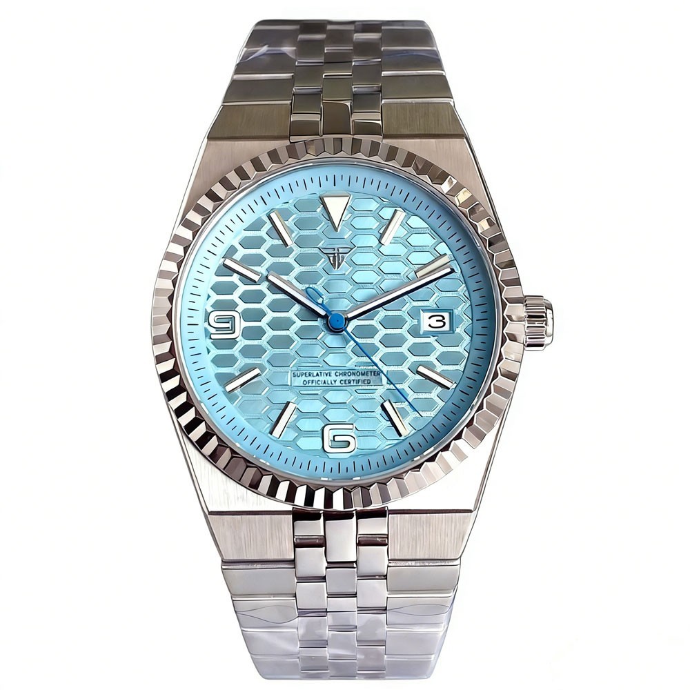 Tandorio 41mm Luxury Sapphire 10ATM Honeycomb Dial Lume NH35 Automatic Men Watch