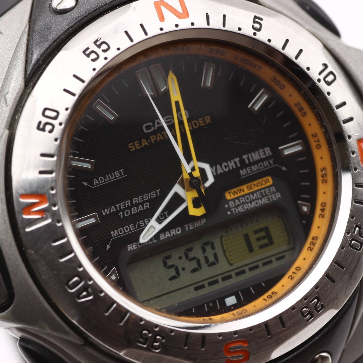 CASIO SEA-PATHFINDER SPF-51 Twin Sensor Ana-Digi Men’s Watch Vintage Japan