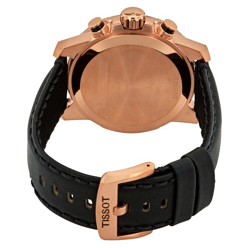 Tissot SuperSport 45.5mm Black Dial Rose Gold Case Chrono #T125.617.36.051.00