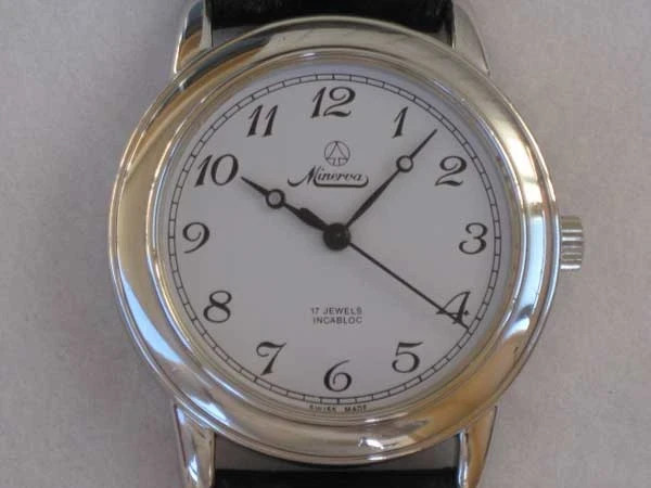 MINERVA Manual ETA Cal.2801-2 Incabloc 17 Jewels 36.5mm White Dial Men’s watch