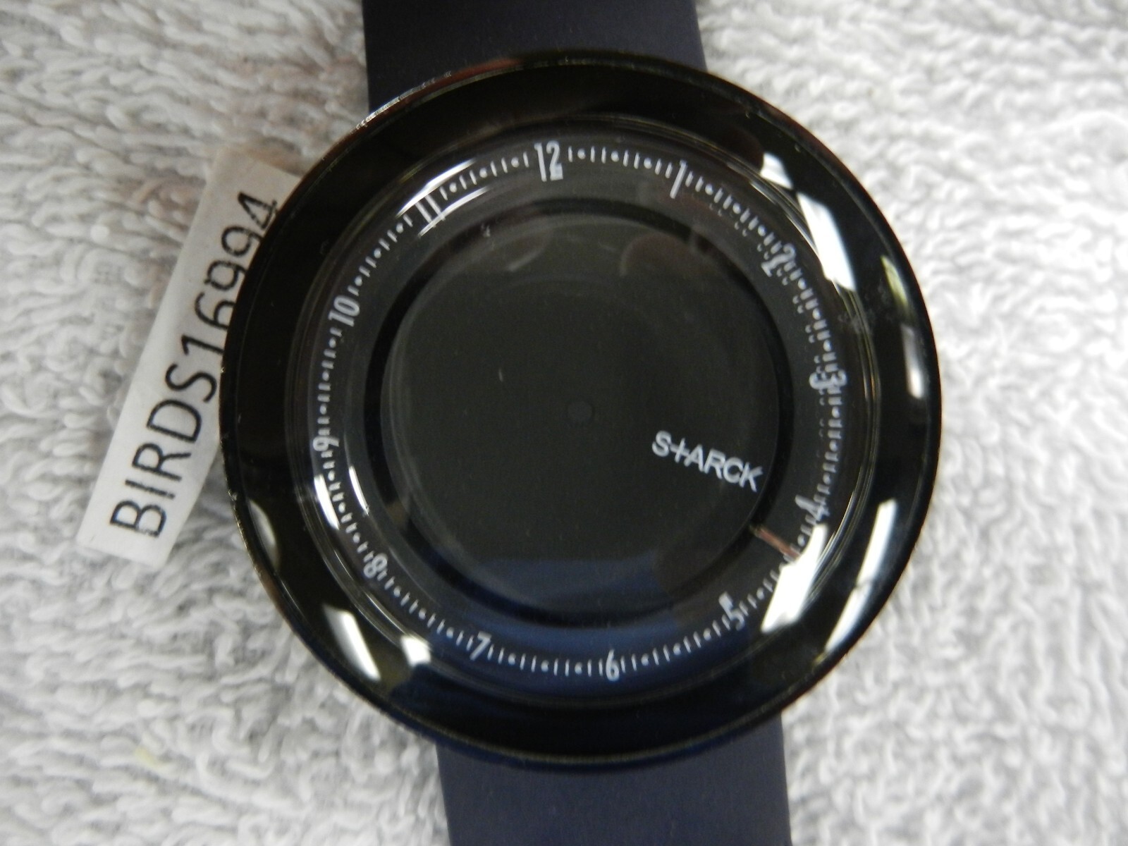 BLACK S+ARCK MYSTERY ROTATING DIAL WATCH CRAZY HOUR FUTURISTIC SPACE AGE PH-5038