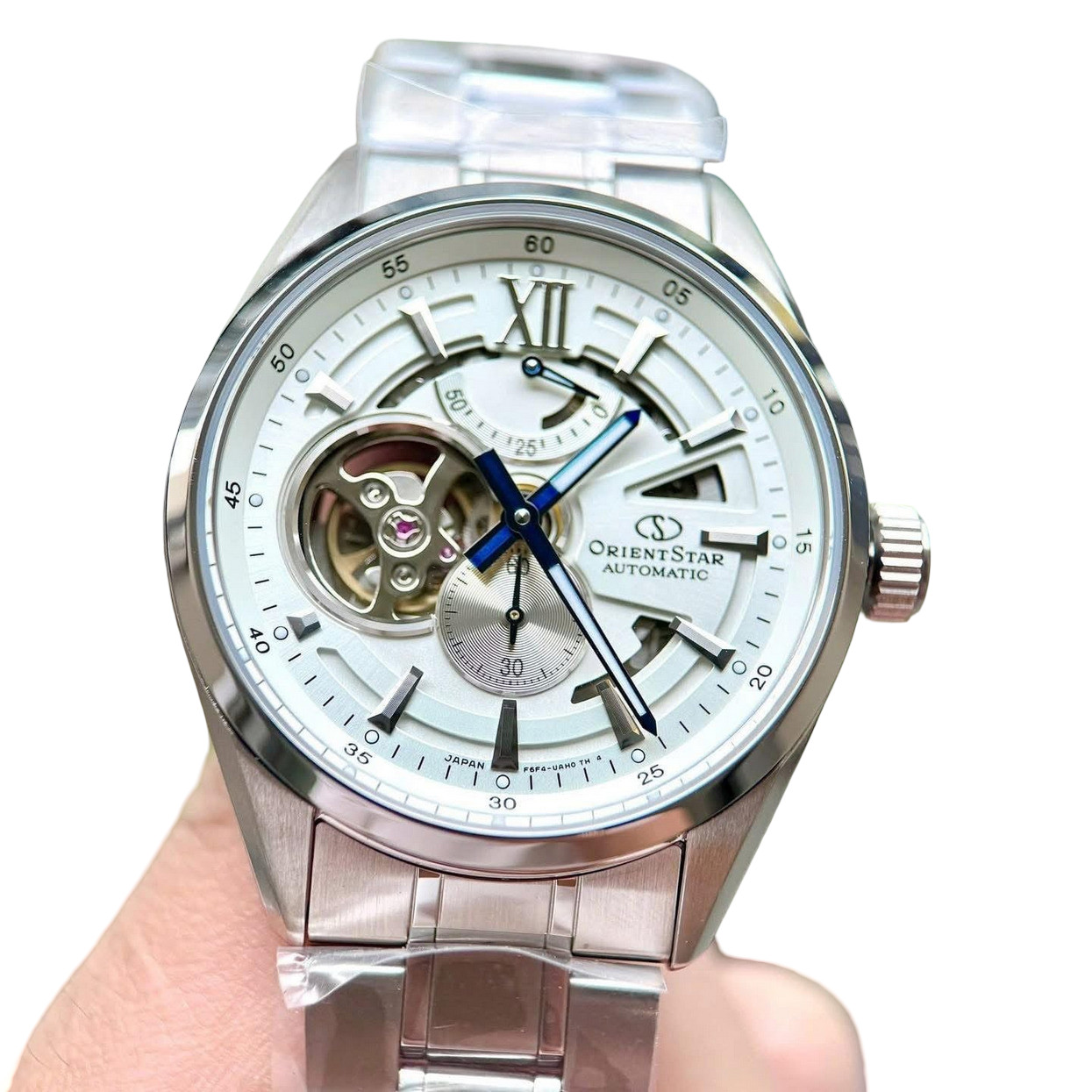 Orient Star Automatic White Dial Men’s Watch Sapphire Power Reserve RK-AV0137S