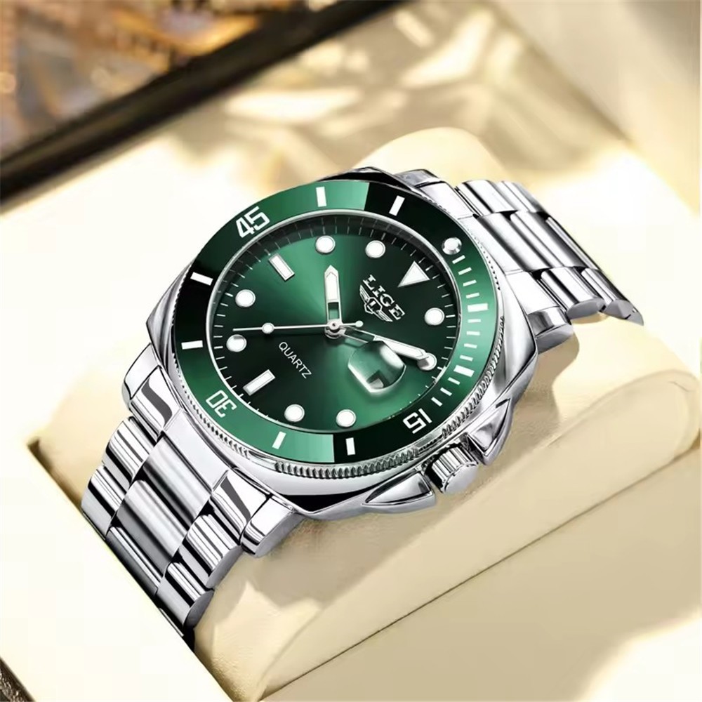 LIGE Men Watch Brand Luminous Wristwatch Business Male Calendar Steel Watches