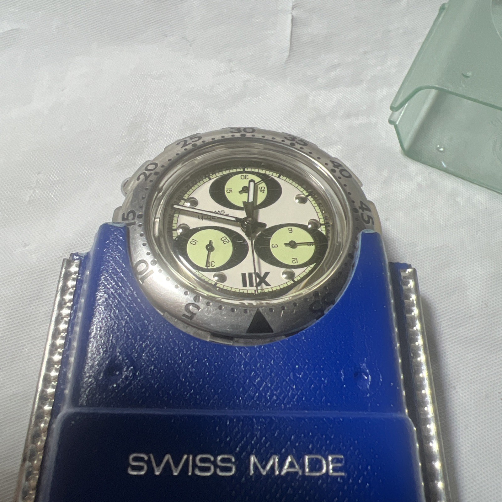 Swatch AquaChrono Watch OVERBOARD SBK105 w/ Case & Papers 1995 NOS Gents