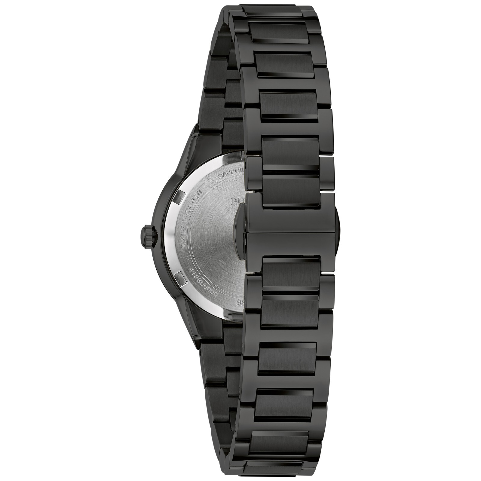 Bulova Womens Millennia Quartz Black Stainless Steel Bracelet Watch 32 MM 98L314