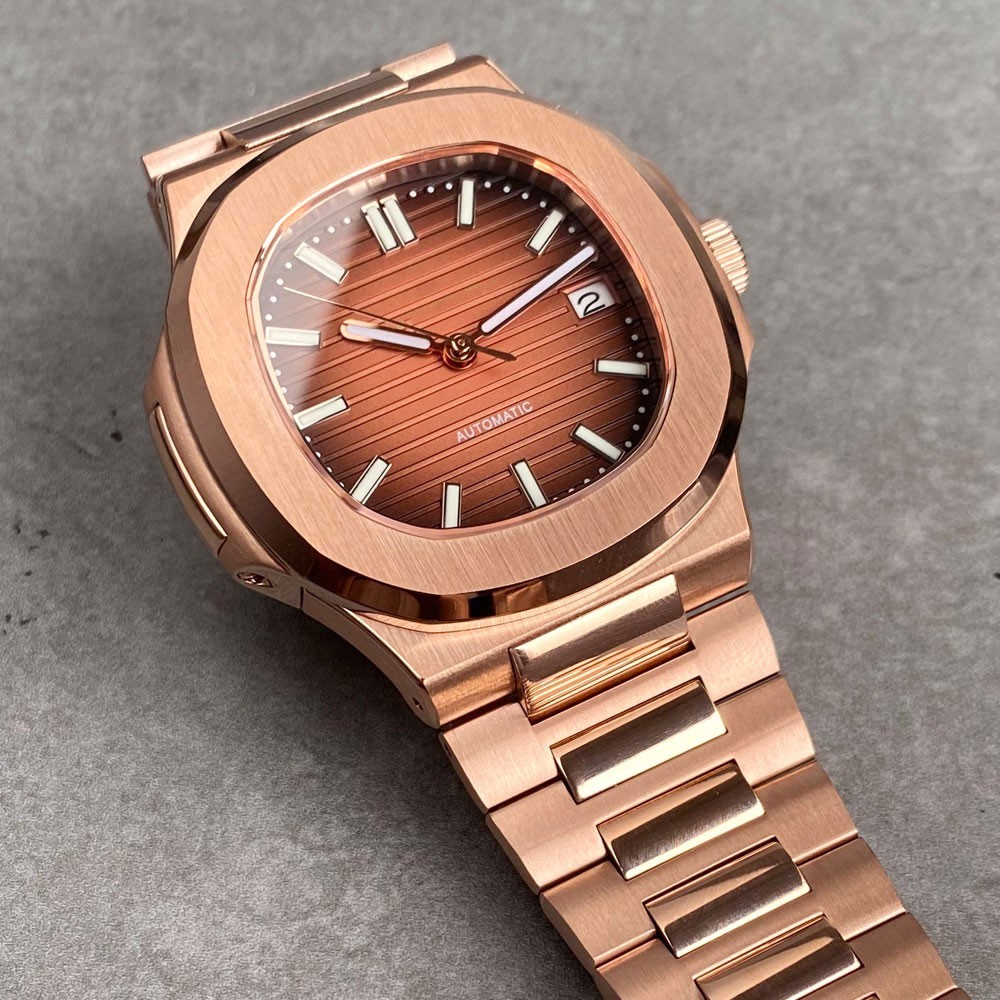 Square 40mm Tandorio Brown Dial Sapphire glass NH35A Automatic Mens Watch