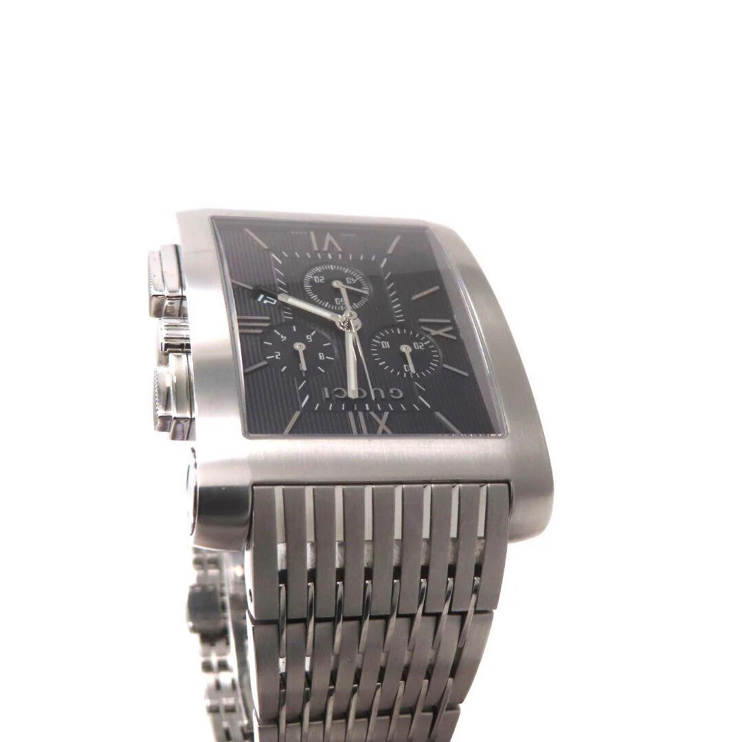 GUCCI 8600M G-Metro Chronograph Black Dial Stainless Steel Quartz 1.81×1.34