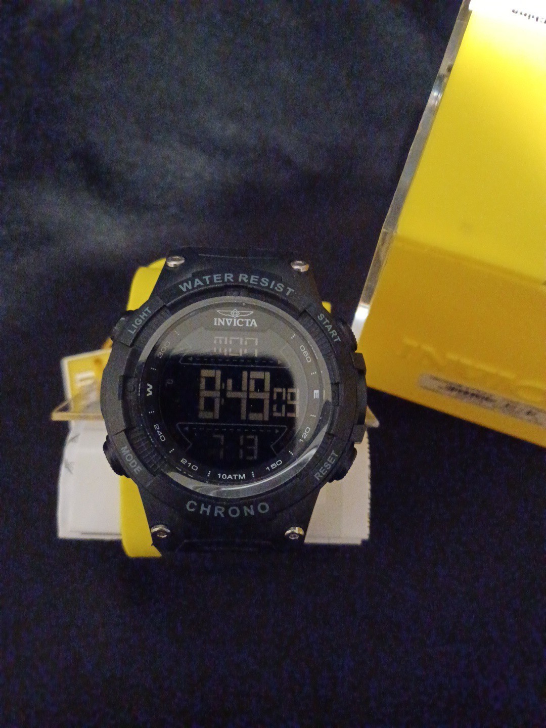 Invicta Racing Men’s Watch 47523 Quartz Digital Black Resin Strap 50mm