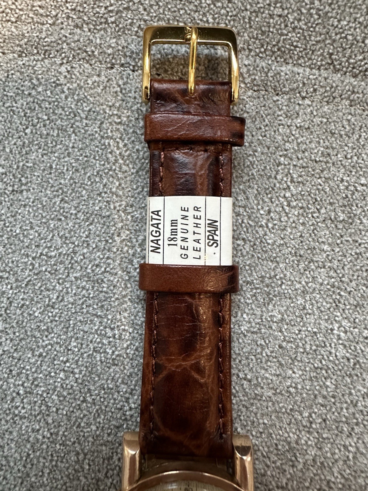 Vintage Paul Buhre 14K Gold Men’s Wristwatch w/ New Leather Band