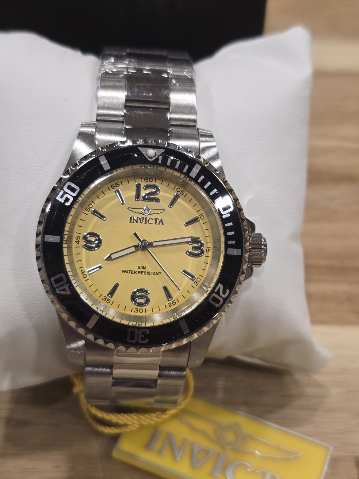 Invicta Specialty Rowan Men’s Watch – 40mm 49345 Stainless W/Yellow Dial New