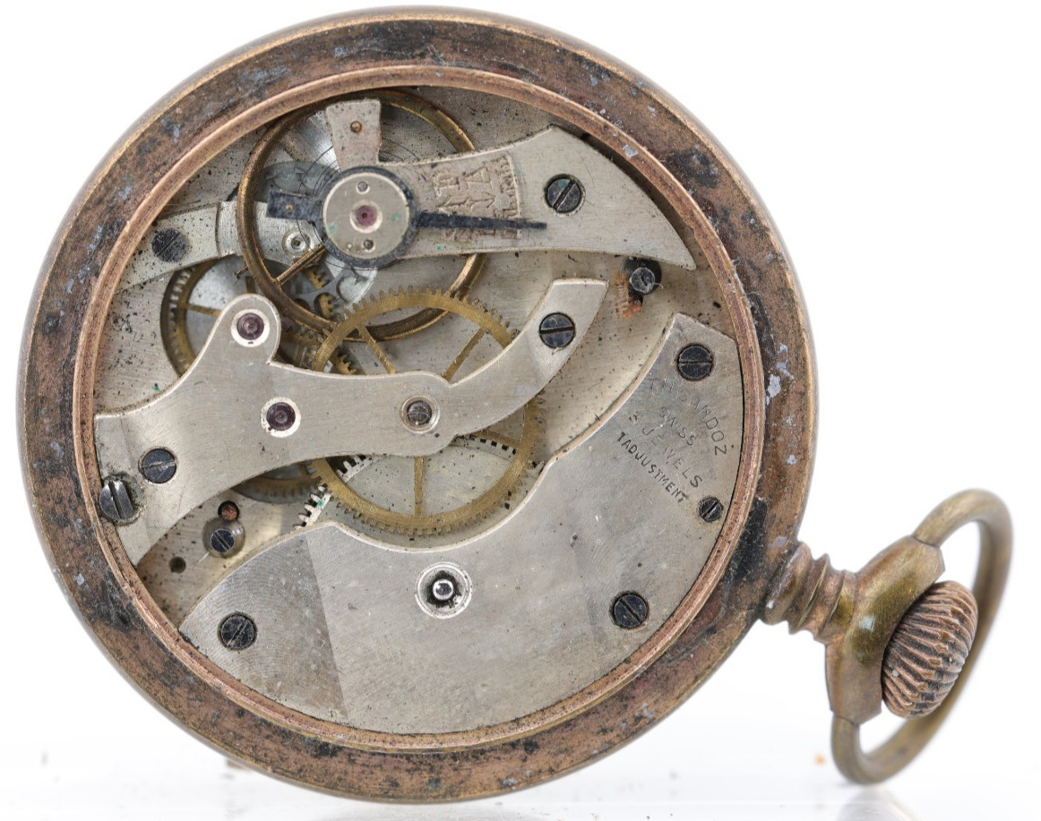 SUPERB MOTHER OF PEARL TH. SANDOZ, 3j POCKET WATCH, 46.3mm, FOR REPAIR (NO)