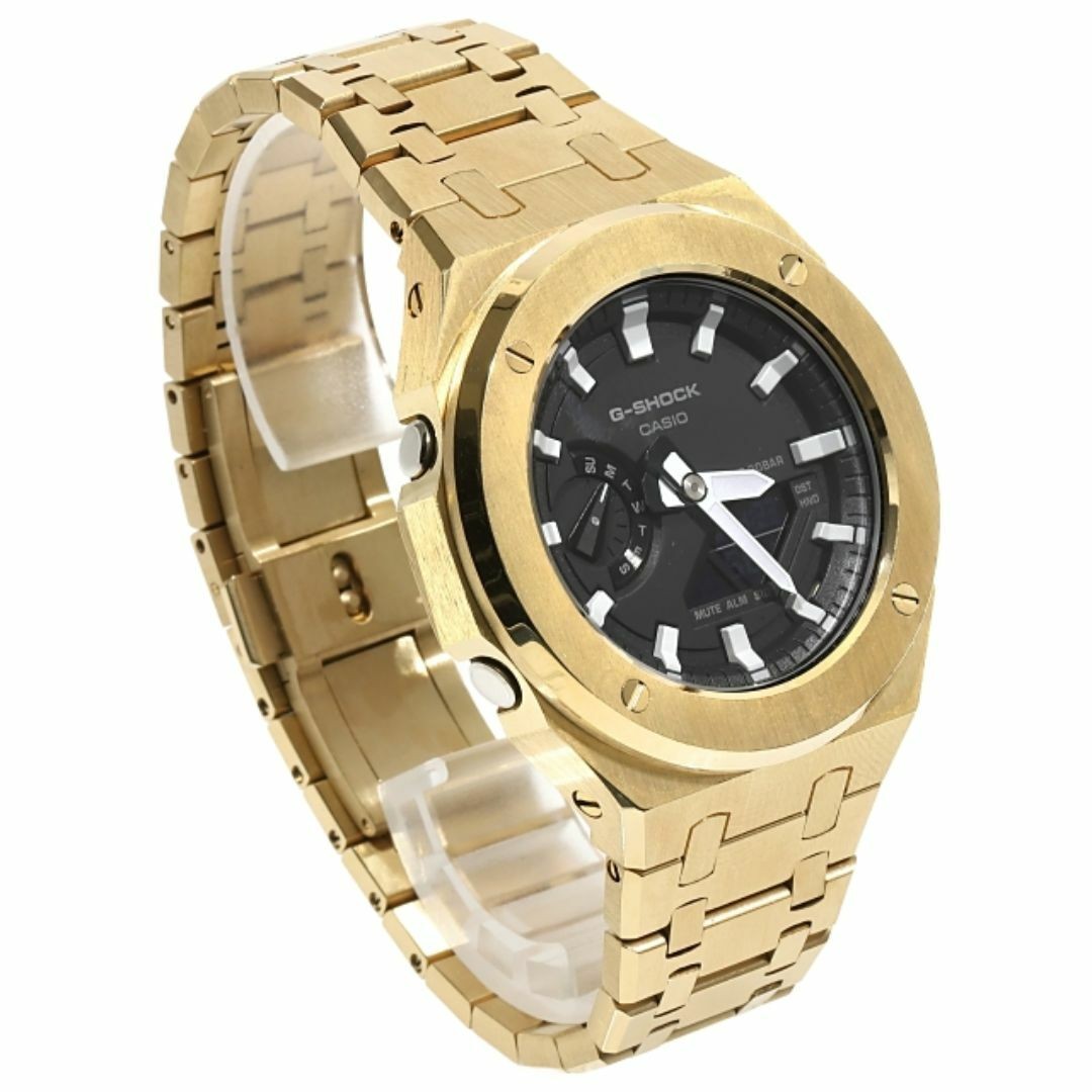 G-Shock GA2100 Gold Full Metal Custom Casioak Yellow Gold Color Stainless Steel