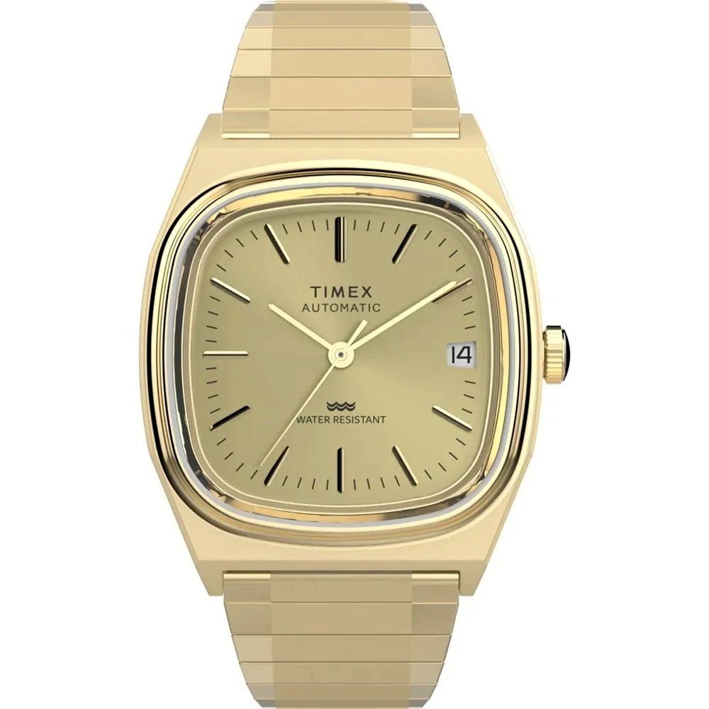 Automatic Wristwatch TIMEX 1983 REISSUE TW2Y07200 Elastic Stainless Steel Golden