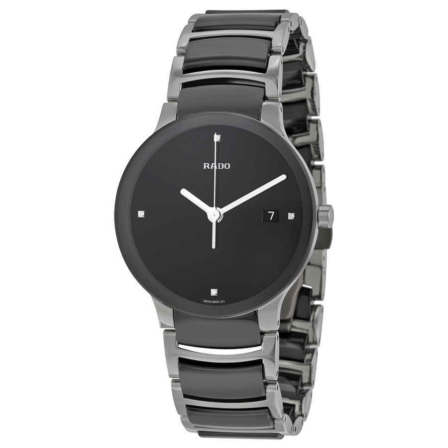 Rado Centrix R30934712 38mm Silver Ceramic Case with Silver/Black Stainless…
