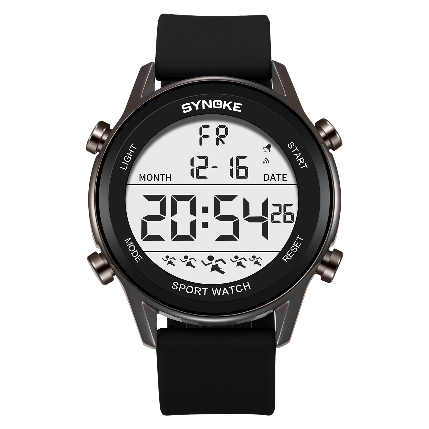SYNOKE Mens Digital LED Screen Watch Waterproof Wrist Watch Sports Outdoor Gift