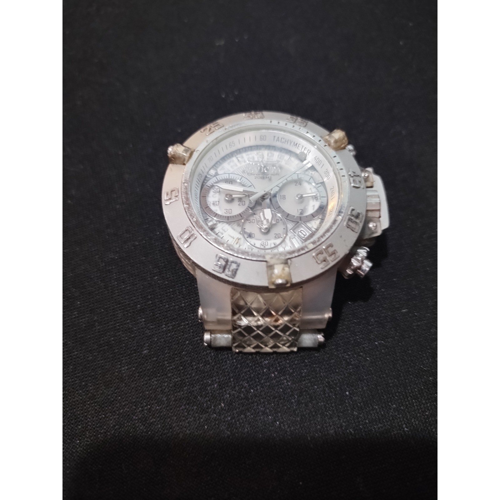 Invicta Subaqua Noma III Chronograph Watch 24372 Silver Gold Translucent 50mm