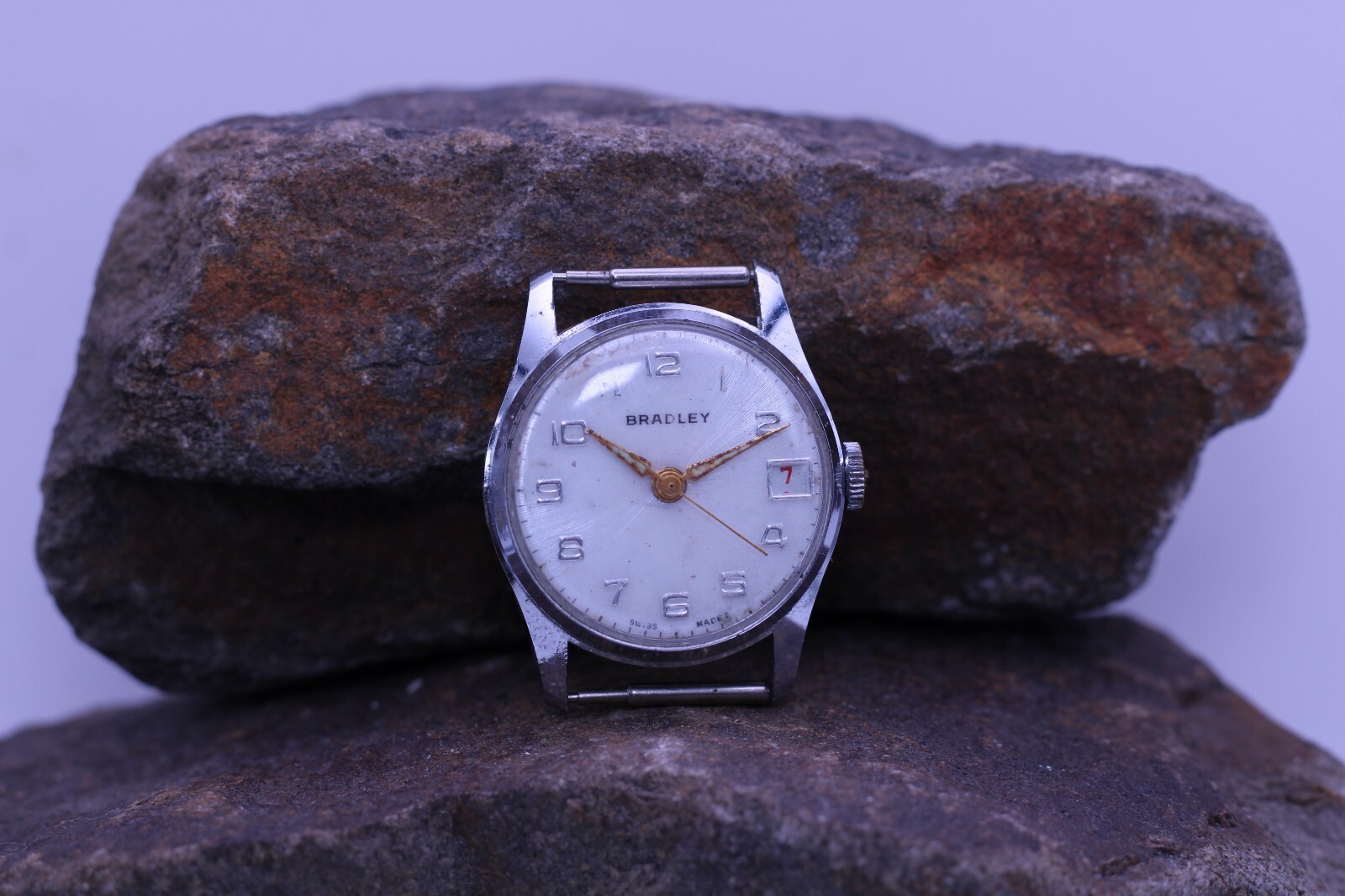 BRADLEY SWISS WRIST WATCH 1j REF. MSG 28.8mm CASE 17mm LUG FOR REPAIR (FQ)