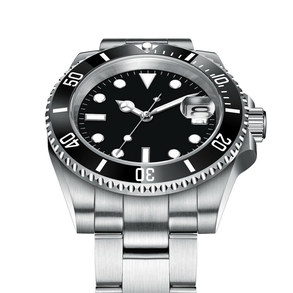 C3 Luminous Insert 38mm SUB Case NH35A Automatic Watch For Men Sapphire Glass