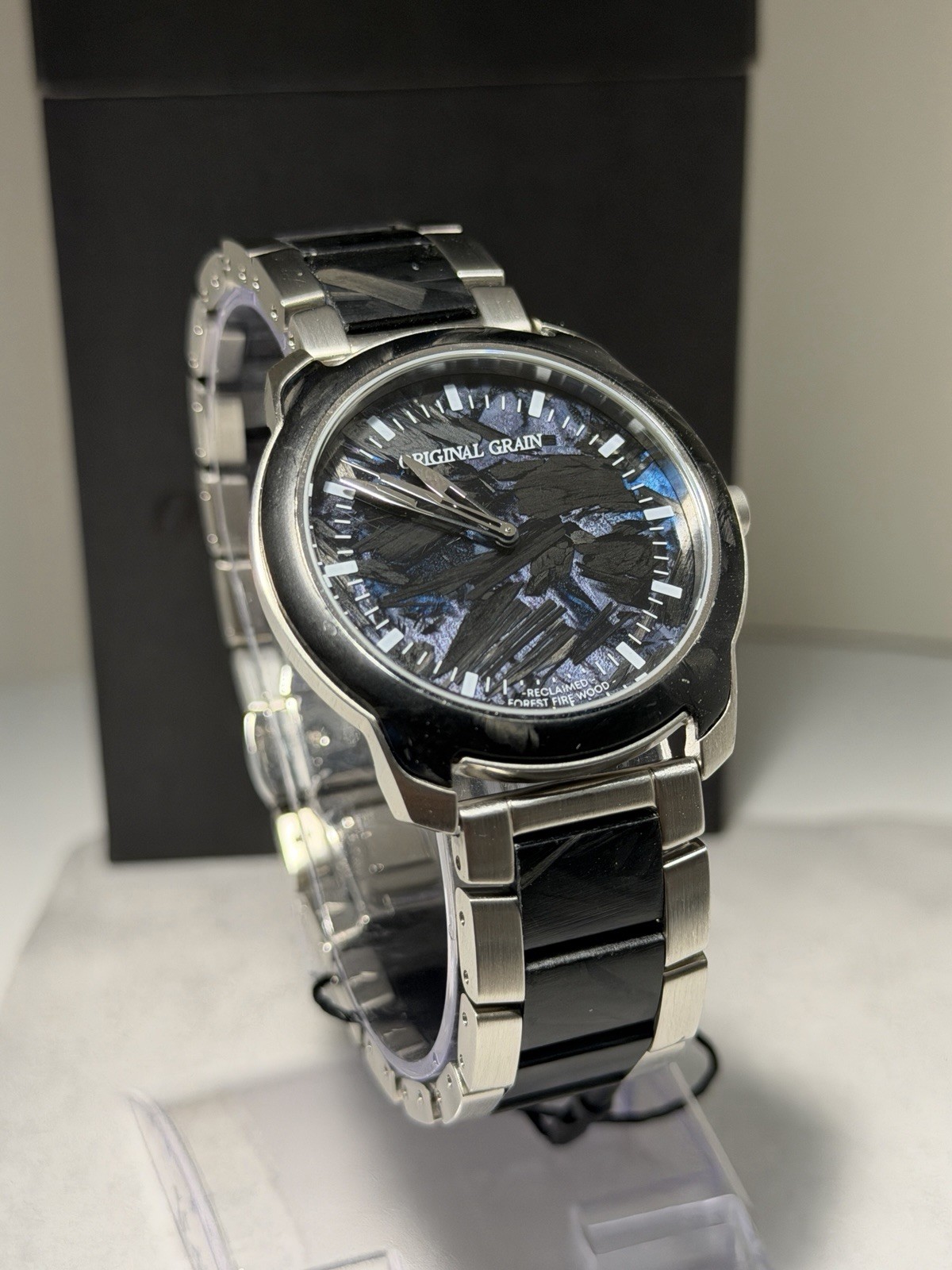 Original Grain Forest Fire Resin 43mm Black/Blue!SLEEK! MSRP $179!! ⚫️?