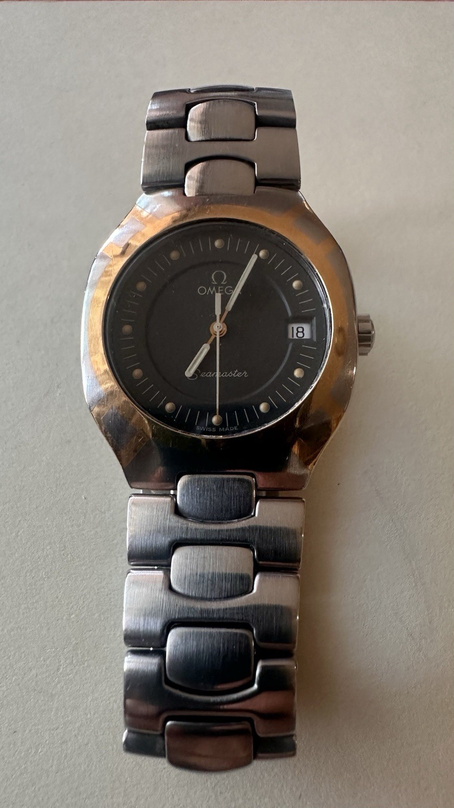 OMEGA Seamaster Polaris Two-Tone Black Dial Date
