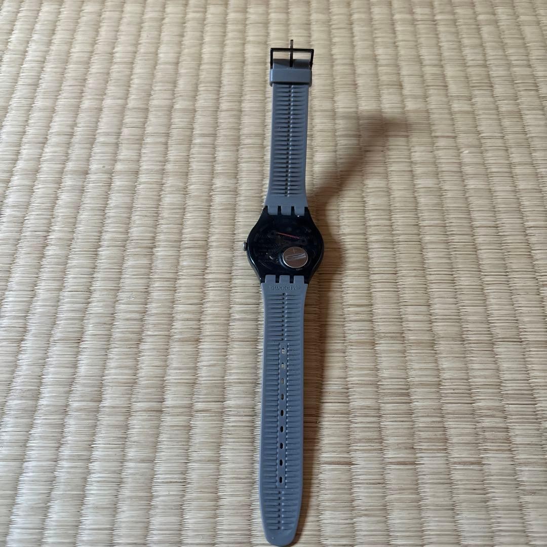 Swatch Men’S Watch Gray Black Red Simple