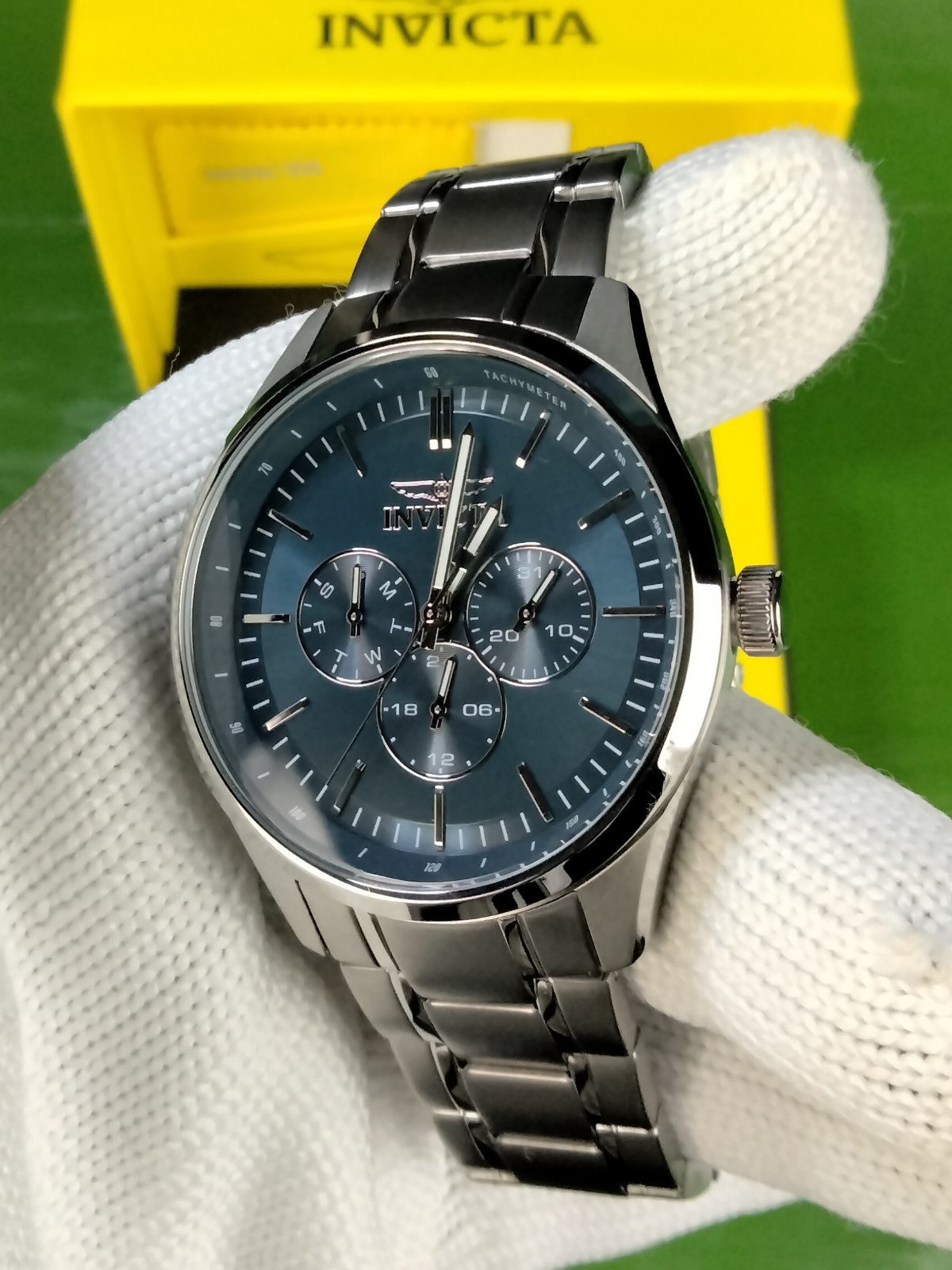 Invicta Specialty 49950 Blue Dial Stainless Steel Men’s Quartz Watch 44 mm 100 M