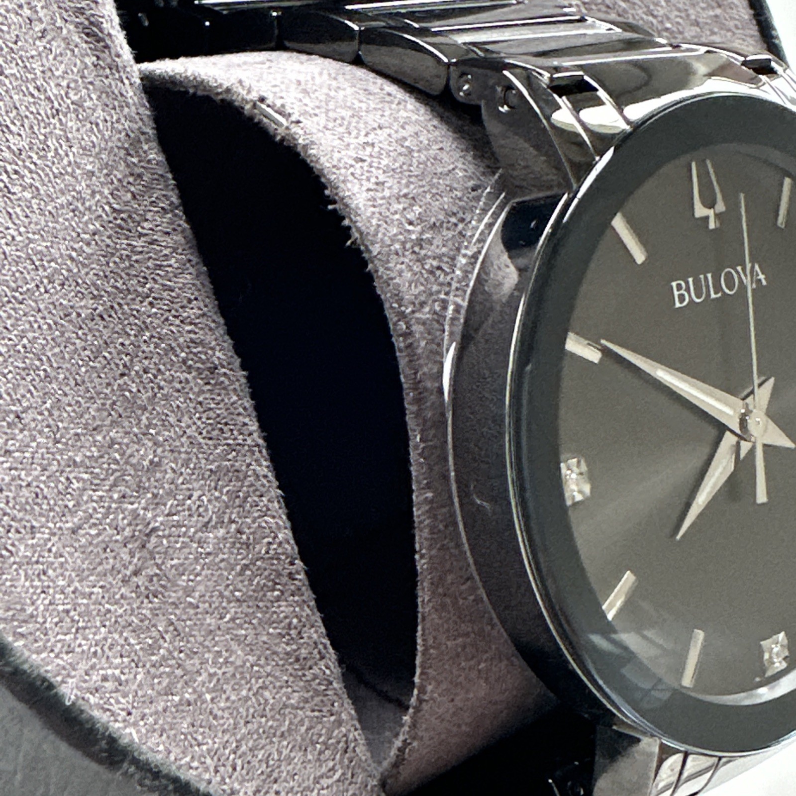 Bulova Millennia Men’s Quartz Diamond Accent Calendar Watch 42mm 98D158