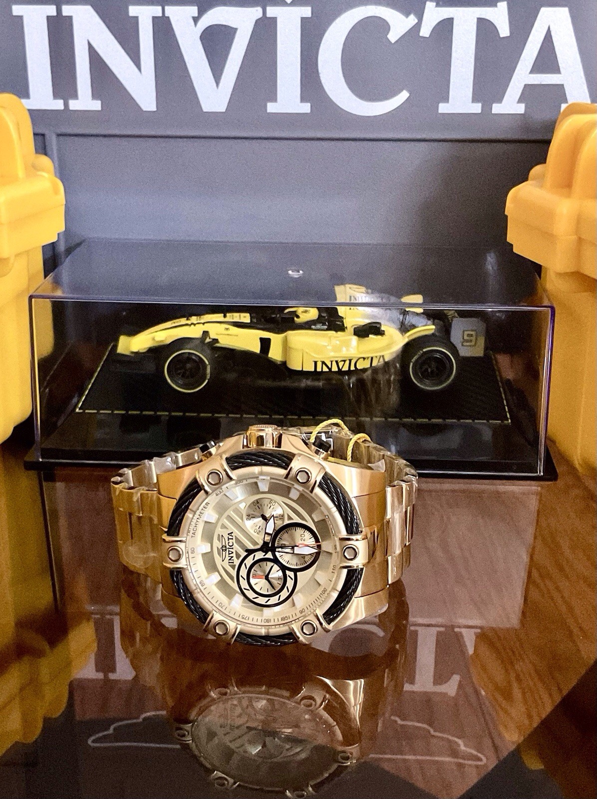 ???Invicta Bolt Ace Men’s Watch-52mm, Gold, (PF9238 ) (25515)