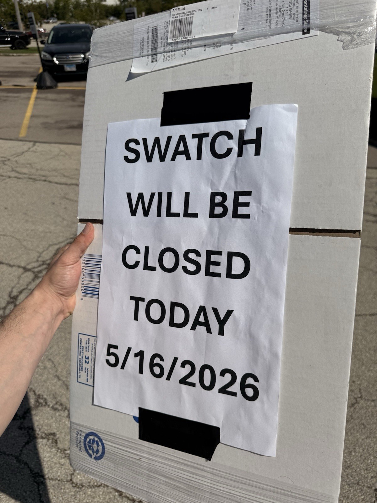 Swatch X AP poster – Closed Today 5/16/2026